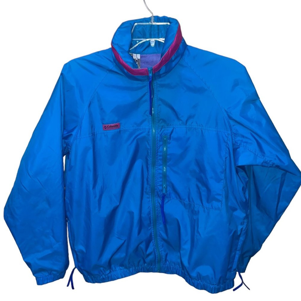 Women's Columbia‎ Y2K Windbreaker Full Zip Jacket Blue Size Large